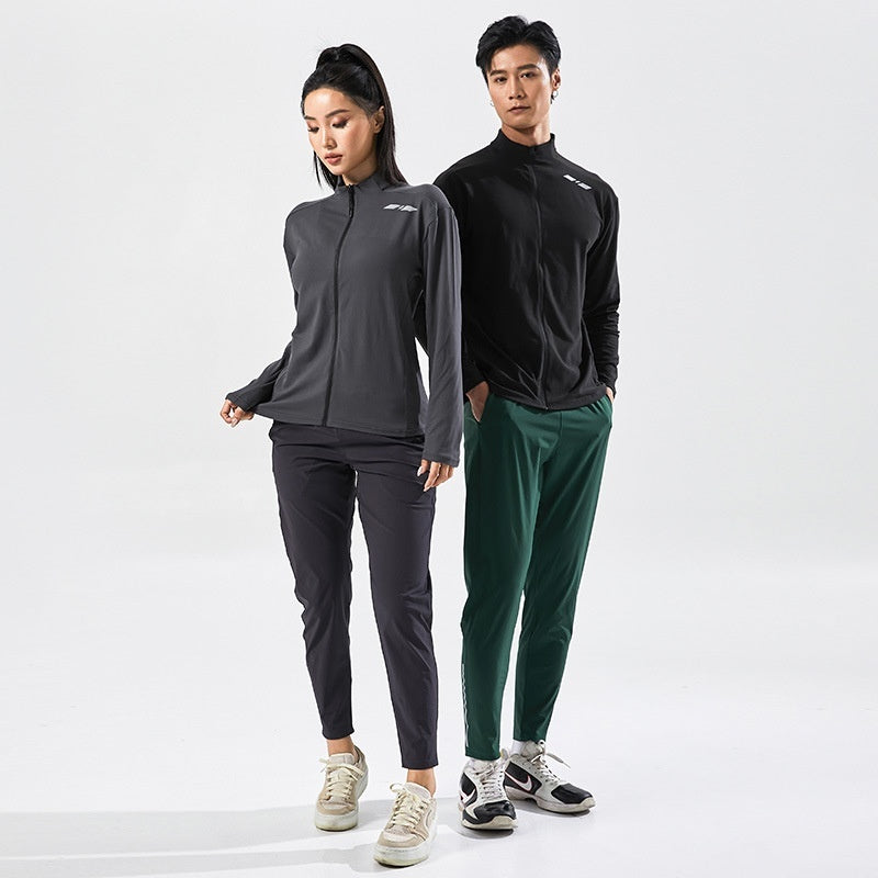 Autumn Leisure Running Stand Collar Suit Fitness Clothes Warm Cycling Clothing