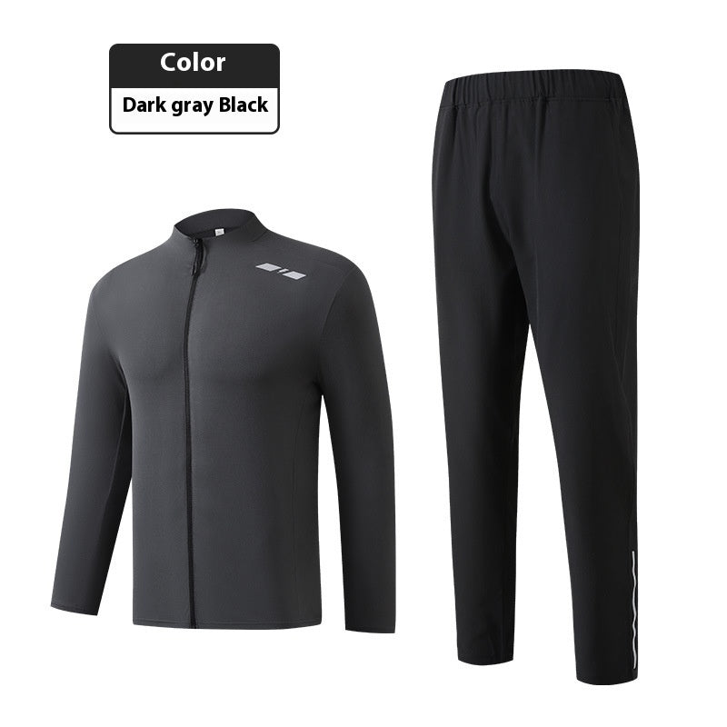 Autumn Leisure Running Stand Collar Suit Fitness Clothes Warm Cycling Clothing