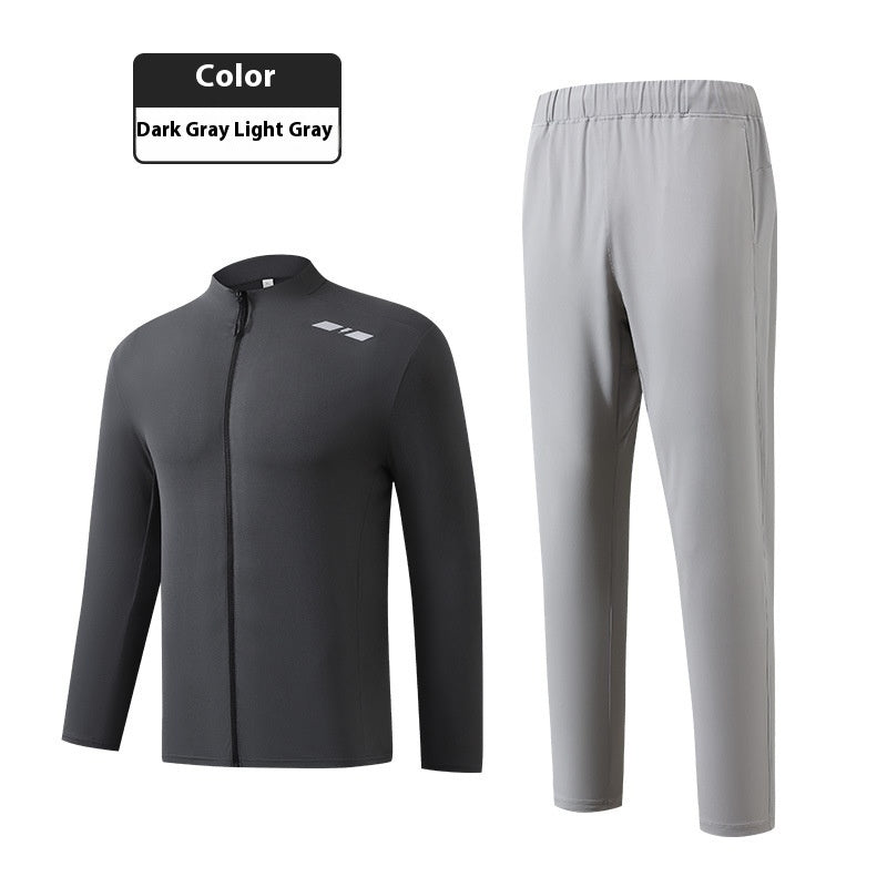 Autumn Leisure Running Stand Collar Suit Fitness Clothes Warm Cycling Clothing