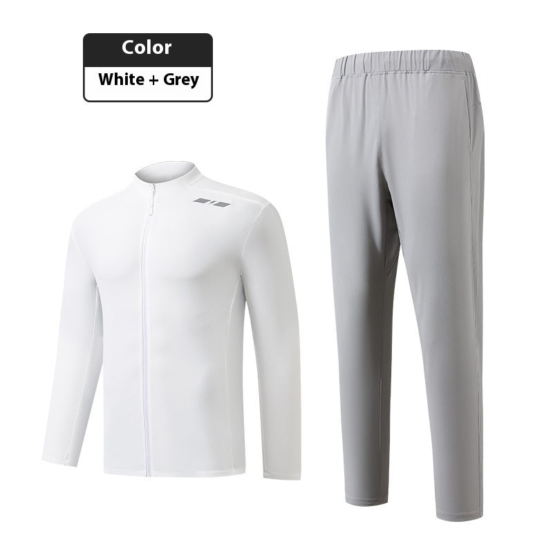 Autumn Leisure Running Stand Collar Suit Fitness Clothes Warm Cycling Clothing