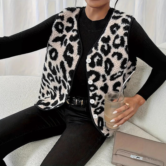 Leopardenmuster Cardigan