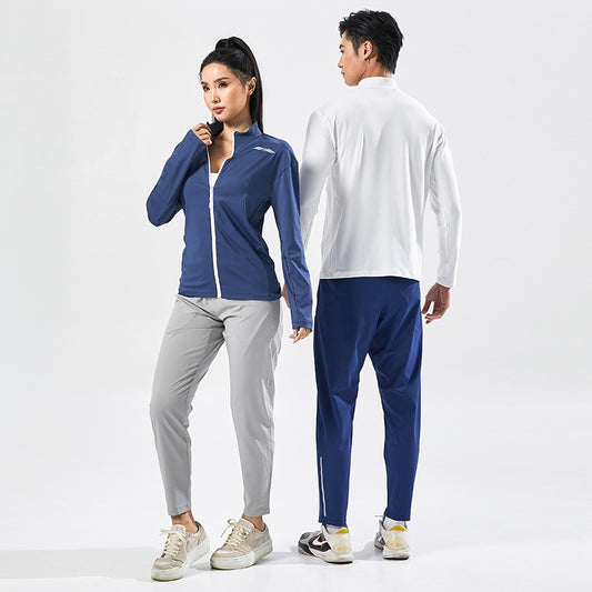 Autumn Leisure Running Stand Collar Suit Fitness Clothes Warm Cycling Clothing