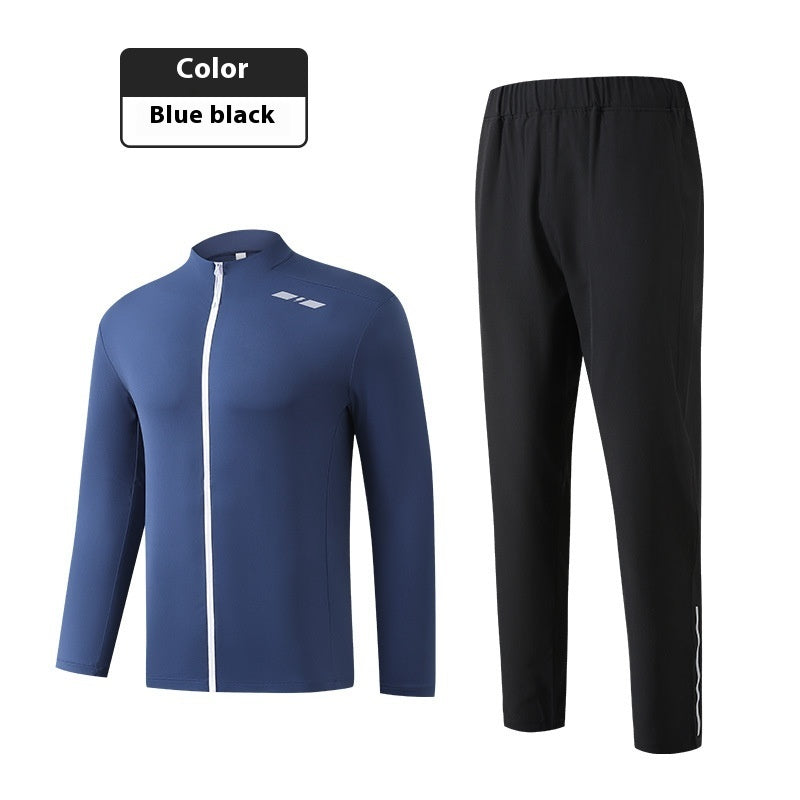 Autumn Leisure Running Stand Collar Suit Fitness Clothes Warm Cycling Clothing
