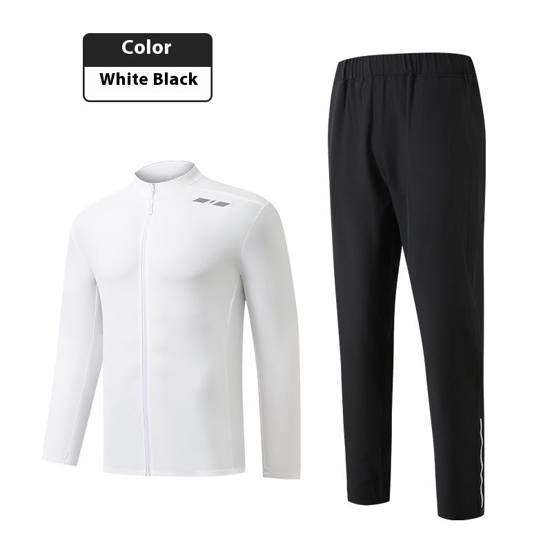 Autumn Leisure Running Stand Collar Suit Fitness Clothes Warm Cycling Clothing