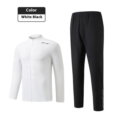Autumn Leisure Running Stand Collar Suit Fitness Clothes Warm Cycling Clothing