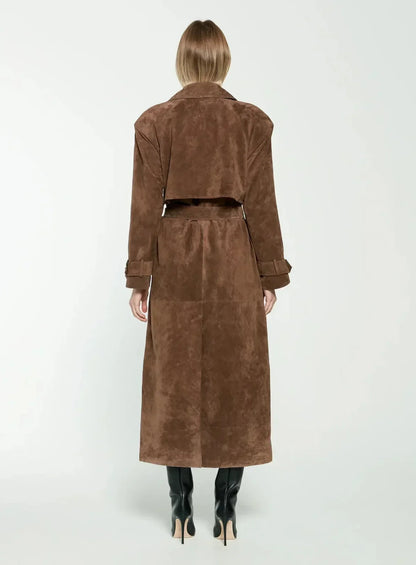 Harlow Wildleder-Trenchcoat